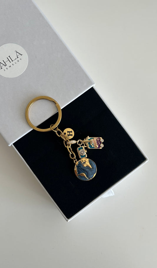Dünyam anahtar Tekli(GOLD-Fotoğraf Makineli Charm)