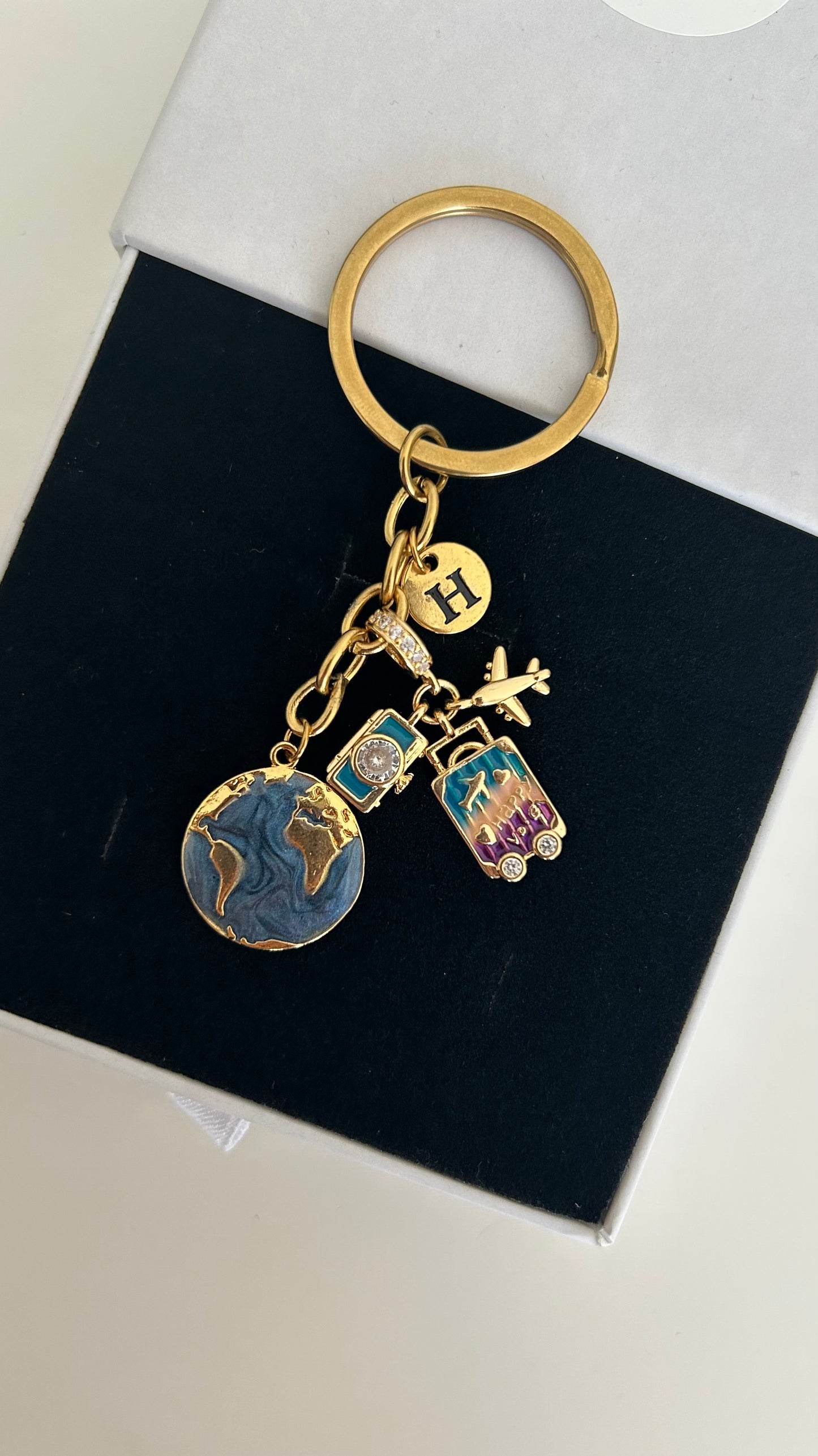 Dünyam anahtar Tekli(GOLD-Fotoğraf Makineli Charm)