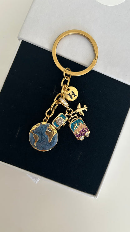 Dünyam anahtar Tekli(GOLD-Fotoğraf Makineli Charm)